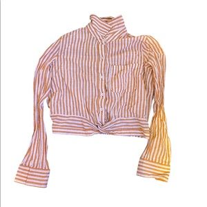 Aeropostale Cropped Button Up